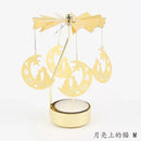 Multi-shape Rotating Candlesticks Snowflake Angel Romantic Tea Party Candle Holder Wedding Christmas Metal Home Decor