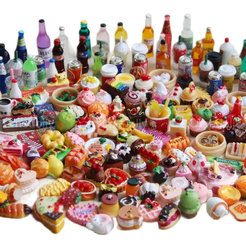 1:6 Miniature Dollhouse Food Supermarket Mini Snack Simulation Cake Wine Drink for Blyth BJD Doll Kitchen Accessories Toy