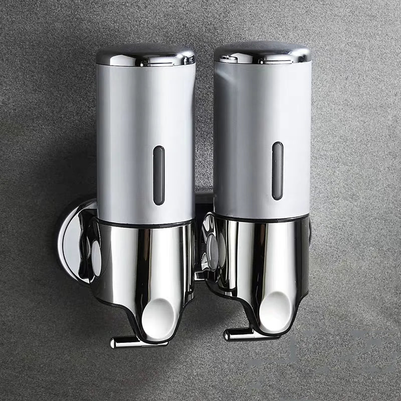 Shampoo and Soap Liquid Dispenser Single/double/triple 500Ml Liquid Dispenser Container Wall-Mount Bathroom Shampoo Dispenser