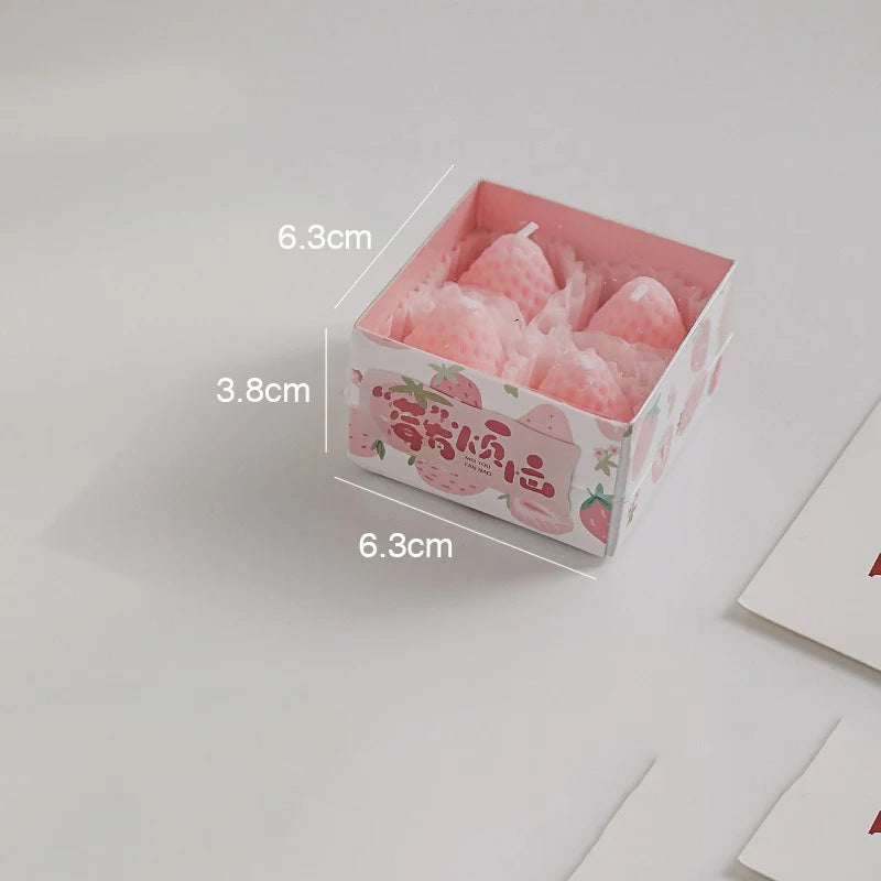 Scented Candle Strawberry Soybean Wax Fragrance Hotel Wedding Birthday Gift Aromatherapy Candles Room Home Decoration Accessorie