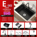 Stainless Steel Kitchen Sinks Black Nano Large Single Tank Countertop Basin Home Kitchen Vegetable Sink 304 Thickened Wash Basin