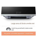 180W Home Kitchen Range Hood Tempered Glass Large Suction Range Hood Top Suction Automatic Cleaning Range Hood