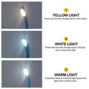 USB Mini LED Book Night 3 Light Color Adjustable Brightness Clip-On Study Reading Lamp Rechargeable for Travel Bedroom Reading