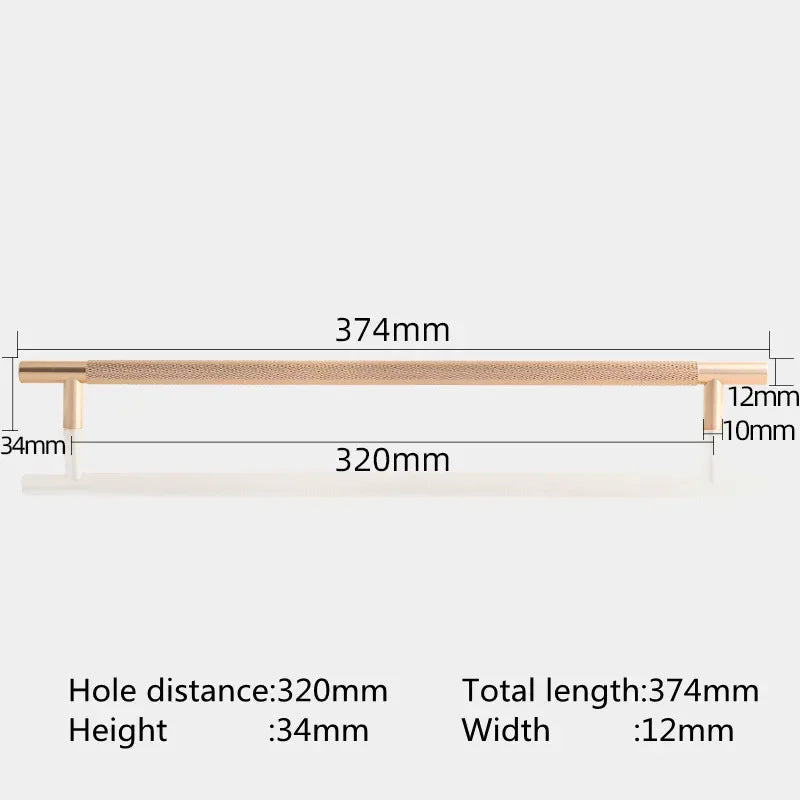 KK&FING Round Rod Knurled Carved Aluminum Alloy Furniture Door Handles Cabinet Drawer Knobs Bedroom Wardrobe Door Pulls Hardware