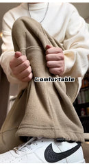 Lazy Wind Shake Grain Velvet Casual Pants Men's Autumn Winter Loose Versatile Straight Warm Heavyweight Sweatpants