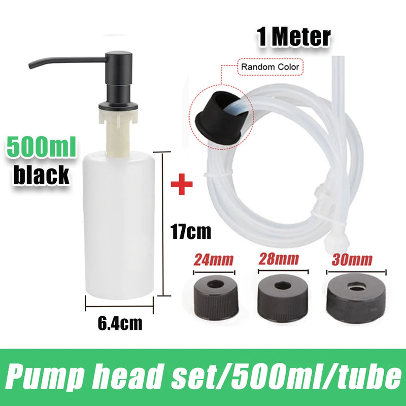 350/500ML Kitchen Liquid Soap Dispenser Pumps Kitchen Bathroom Soap Dispenser Sink Soap Bottle Kitchen Tool Bottle Accessories