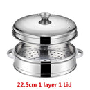 Stainless Steel Pot Drain Basket Kitchen Cooking Bamboo Steamer Cooker  Rice  Food Steaming Grid with Double Ear