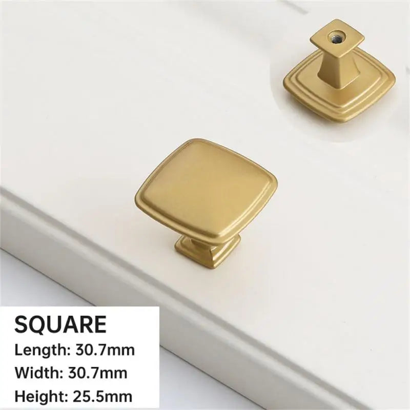 Aluminum Gold Furniture Handle Solid Cabinet Pulls Drawer Knobs Kitchen Door Cupboard Handle Pulls Modern Furniture Hardware