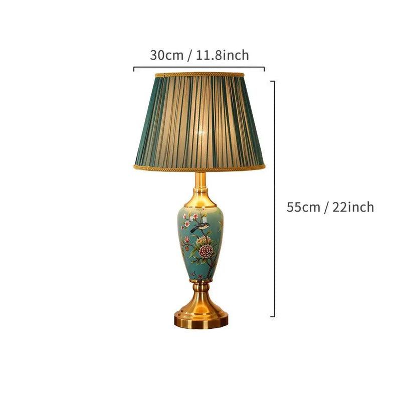 Ceramic Floor Lamp Home Decoration Sofas Stand Light European Retro Table Lamp Living Room Floor Lamp Bedroom Bedside