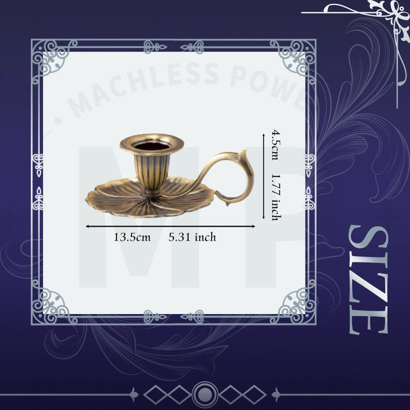 Nordic Candle Holder European Style Candlestick Antique Candlestick Vintage Hand Held Candelabrum Zinc Alloy Retro Pricket