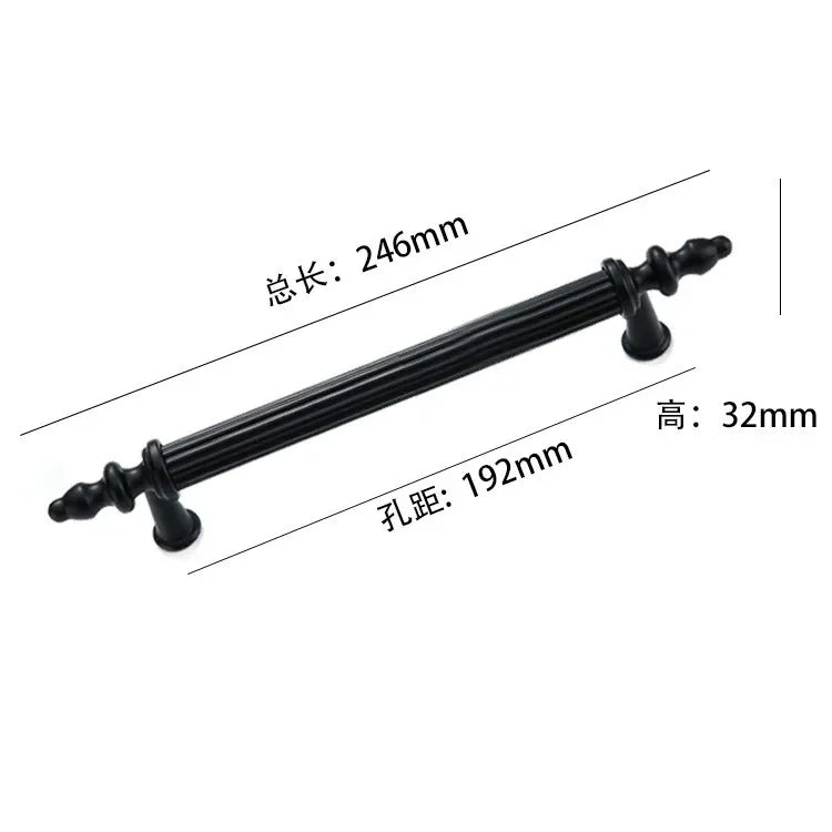 Modern Light Luxury European Wardrobe Cabinet Door Handle Drawer Shoe Cabinet Furniture Hardware Circular Tube Handle