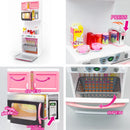Children's Kitchen Toy Set Simulation Mini Kitchenware Refrigerator Model Girls Play House Toy Gift Box