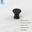 Space Aluminum Single Hole Handle Modern Wardrobe Drawer Round Knob Silver/black/gold Kitchen Cabinet Furniture Small Handle