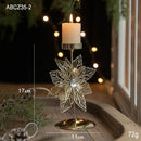 Christmas Golden Wrought Iron Candlestick Star Elk Christmas Tree Candle Holder Merry Christmas New Year Table Decoration