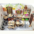 Dollhouse Mini Kitchen Furniture Toys Full Set Models for Doll House Kitchen Furniture Decorative Accessories
