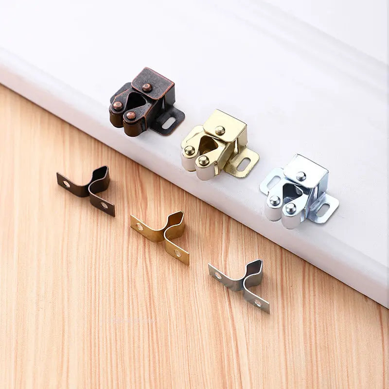 4pcs Push Open Catch Door Latch Kitchen Cabinet Touch Release Drawer Cupboard Lock Latches Bolts Self Locking Door Suction Home