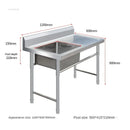 Stainless Steel Kitchen Sinks Washing Sink with Bracket Multifunctional Sinks for Restaurant Commercial Floor Dishwashing Sinks
