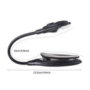 USB Mini LED Book Night 3 Light Color Adjustable Brightness Clip-On Study Reading Lamp Rechargeable for Travel Bedroom Reading