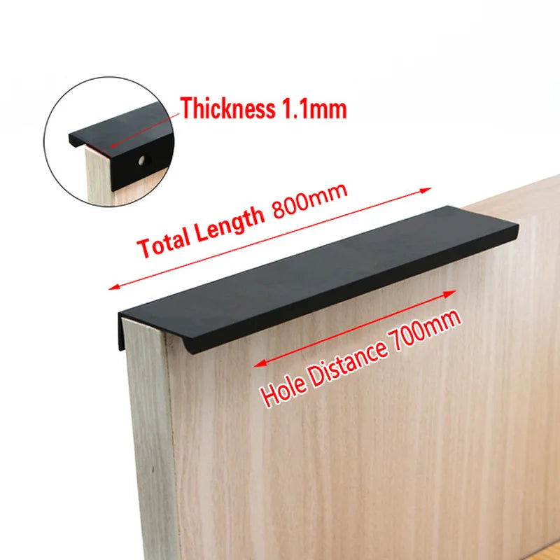 Cabinet Pulls Drawer Knobs  Black Silver Orange Gold Hidden  Handles Stainless Steel  Kitchen Cupboard Furniture Hardware