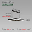 Living room lamp dining bedroom chandelier Nordic modern minimalist 2022 new light luxury square chandelier LED lamp suspendu