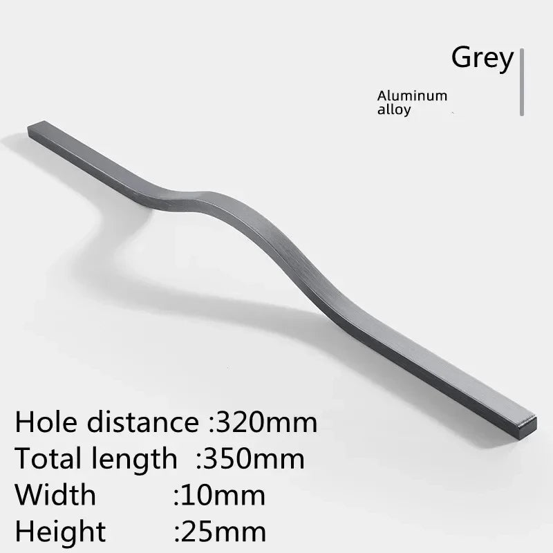 160mm-384mm Aluminum Alloy Gold Brushed Furniture Cabinet Door Handle Wardrobe Cupboard Door Drawer Handle Furniture Hardware