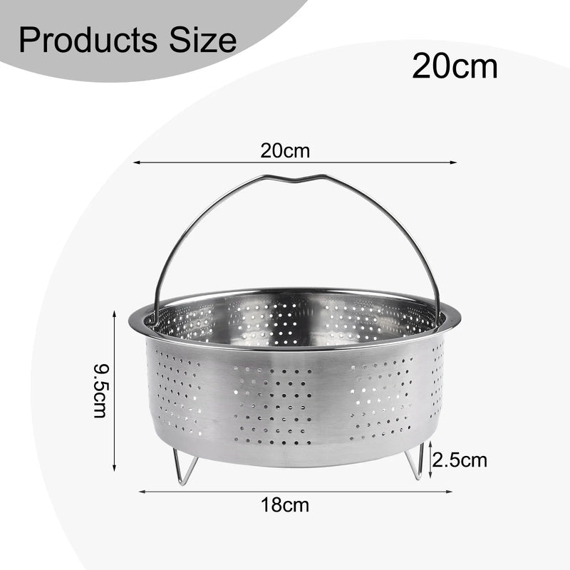 Steamer Insert Steamer Pot 304 Stainless Steel Basket Rice Steamer Pressure Cooker With Steaming Foot Easy To Pick Up