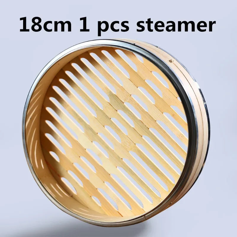 stainless steel Bamboo wooden bun Steamer Kitchen Cookware Fish Rice Dim Sum Basket Rice Pasta Cooker food Steamed stuffed