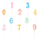 10 Pcs Candles for Cake Delicate Number Decorating Topper Decors Numeral Cakes Birthday Favors Crystal