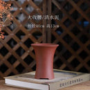 Ceramic Silver Waist Shape Bonsai Pot, Purple-sand Nature Color, Traditional Chinese Room, Garden, Home Table Decoration