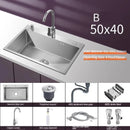 Stainless Steel Chinese Kitchen Sinks for Kitchen Sink Thickened Brushed Process Simple and Creative Kitchen Sink for Restaurant