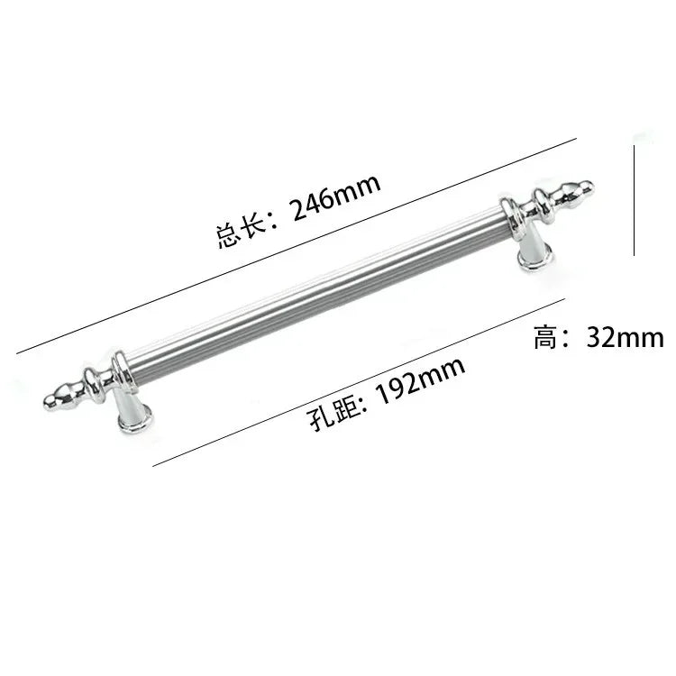 Modern Light Luxury European Wardrobe Cabinet Door Handle Drawer Shoe Cabinet Furniture Hardware Circular Tube Handle