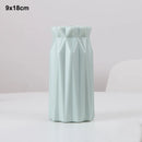Morandi Plastic Vase Living Room Decoration Ornaments Modern Origami Plastic Vases for Flower Arrangements Home Decoration