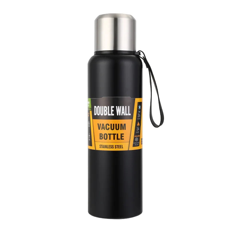 500/750/1000/1500ml Stainless Steel Thermos Large Capacity Vacuum Flask Portable Insulated Tumbler With Rope Thermo Bottle