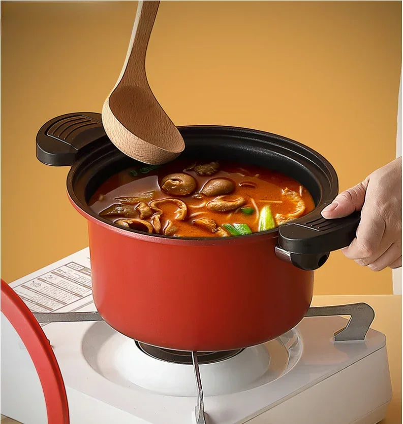 3.5L Slow Stewed Soup Pot，Rice Cooker，Micro Pressure Cooker Stew Pot，Gas Stove Non-Stick Cooking Pots，Pressure Cooker