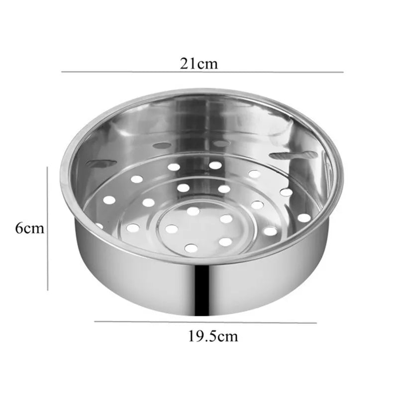 Thick 304 Stainless Steel Food Steamer with Double Handle Rice Cooker Dumplings Steaming Rack Grid Kitchen Cooking Utensils