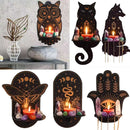 New Crystal Decorative Shelf Wooden Carving Pattern Handicraft Crystal Rack Home Candle Holder Decor Crystal Display Stand Craft