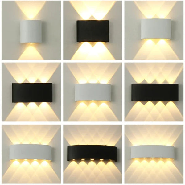 Up and Down LED Wall Lamp Waterproof IP66 Interior Wall Light For Bedroom Living Room Corridor Indoor Outdoor Lighting