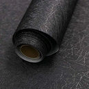 Black Silk Wallpaper Embossed Self Adhesive Wallpaper Removable Vinyl Black Peel and Stick Wallpaper Waterproof Furniture Decor