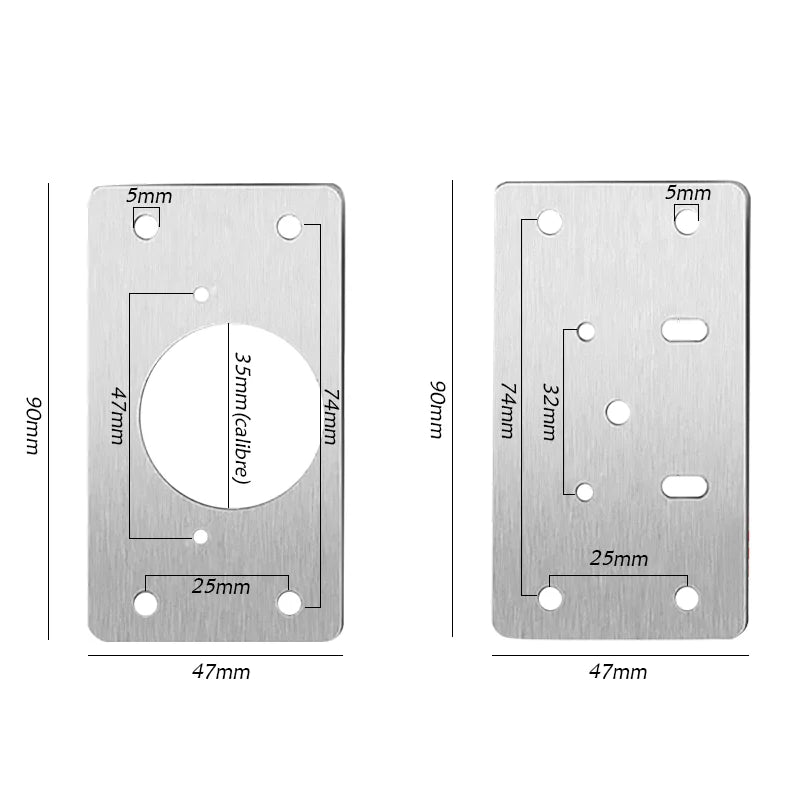 2-10Pcs Cabinet Hinge Repair Plate Kit Kitchen Cabinet Hinge Repair Plate Stainless Steel Hinge Door Hinge Mounting Fixing Plate