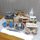 Dollhouse Mini Kitchen Furniture Toys Full Set Models for Doll House Kitchen Furniture Decorative Accessories