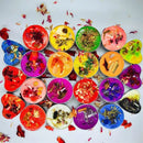 Guest Gift Candle Manifestation Herbal Intention Candle Unscented Spell Dried Flowers Candles with Crystal Tea Lights