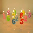 10 Pcs Candles for Cake Delicate Number Decorating Topper Decors Numeral Cakes Birthday Favors Crystal