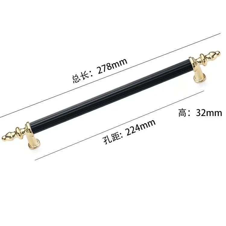 Modern Light Luxury European Wardrobe Cabinet Door Handle Drawer Shoe Cabinet Furniture Hardware Circular Tube Handle