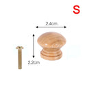 16/1pcs Natural Wooden Cabinet Handle Circular Wooden Drawer Wardrobe Knobs Kitchen Handle Door Pull Furniture Hardware 3 Sizes