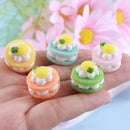 10Pcs Dollhouse Simulation Miniature Layer Cake Model Mini Dessert Food Toys Dolls House Kitchen Dinning Room Decor Accessories