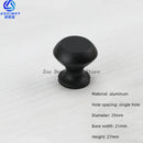 Space Aluminum Single Hole Handle Modern Wardrobe Drawer Round Knob Silver/black/gold Kitchen Cabinet Furniture Small Handle