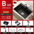 Stainless Steel Kitchen Sinks Black Nano Large Single Tank Countertop Basin Home Kitchen Vegetable Sink 304 Thickened Wash Basin