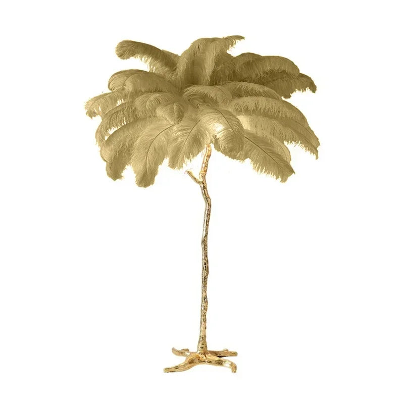 Nordic Feather Floor Lamp Light Luxury Internet Celebrity Ostrich Ins Live Broadcast Room Decoration Atmosphere Table