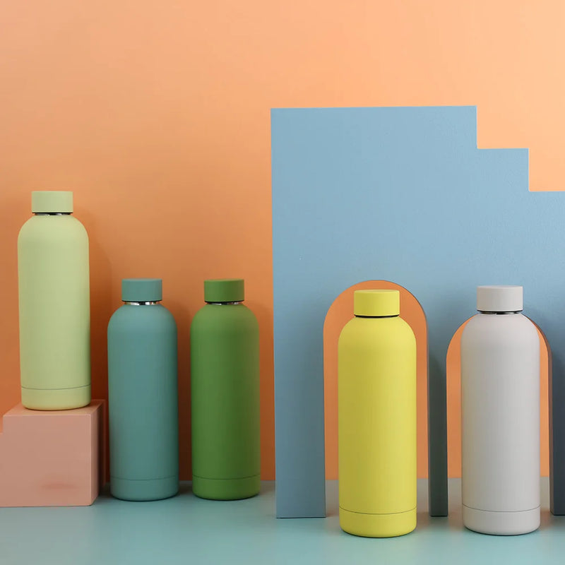 500ML Sports Water Bottle Stainless Steel Thermals Cup Double Wall 304 Vacuum Tumbler Office and Home Insulated Mug