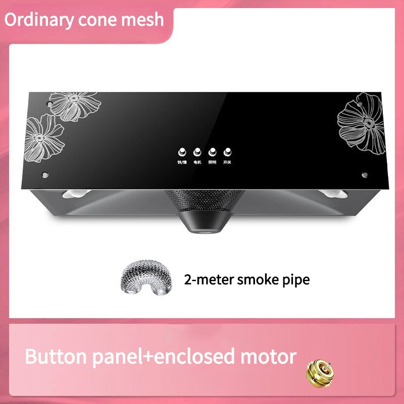 Strong Suction Force Kitchen Suction Hoods Home Kitchen 150-200W Top Suction Exhaust Cooker Major Appliance Home Tempered Glass